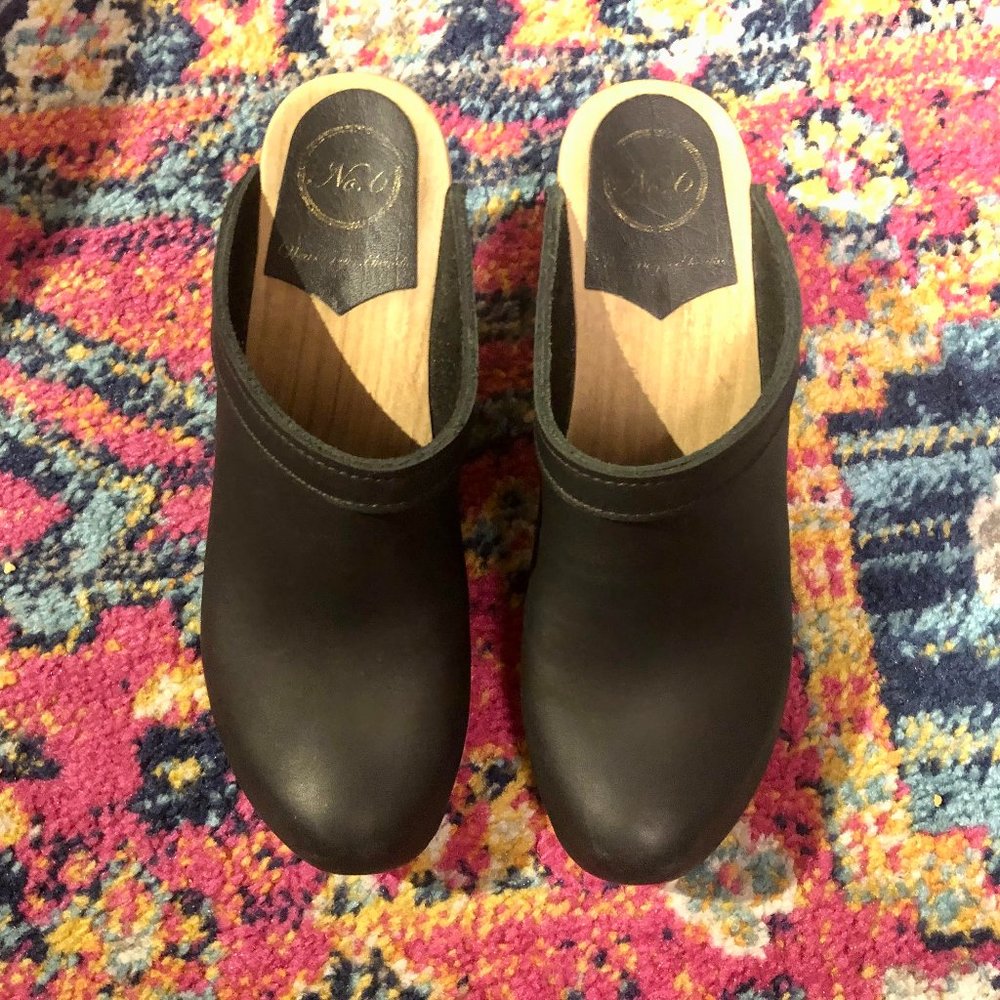No. 6 old school high heel clog, 40